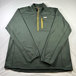 Orvis Horseshoe Hills Quarter Zip Fleece Pullover Mens XL Green